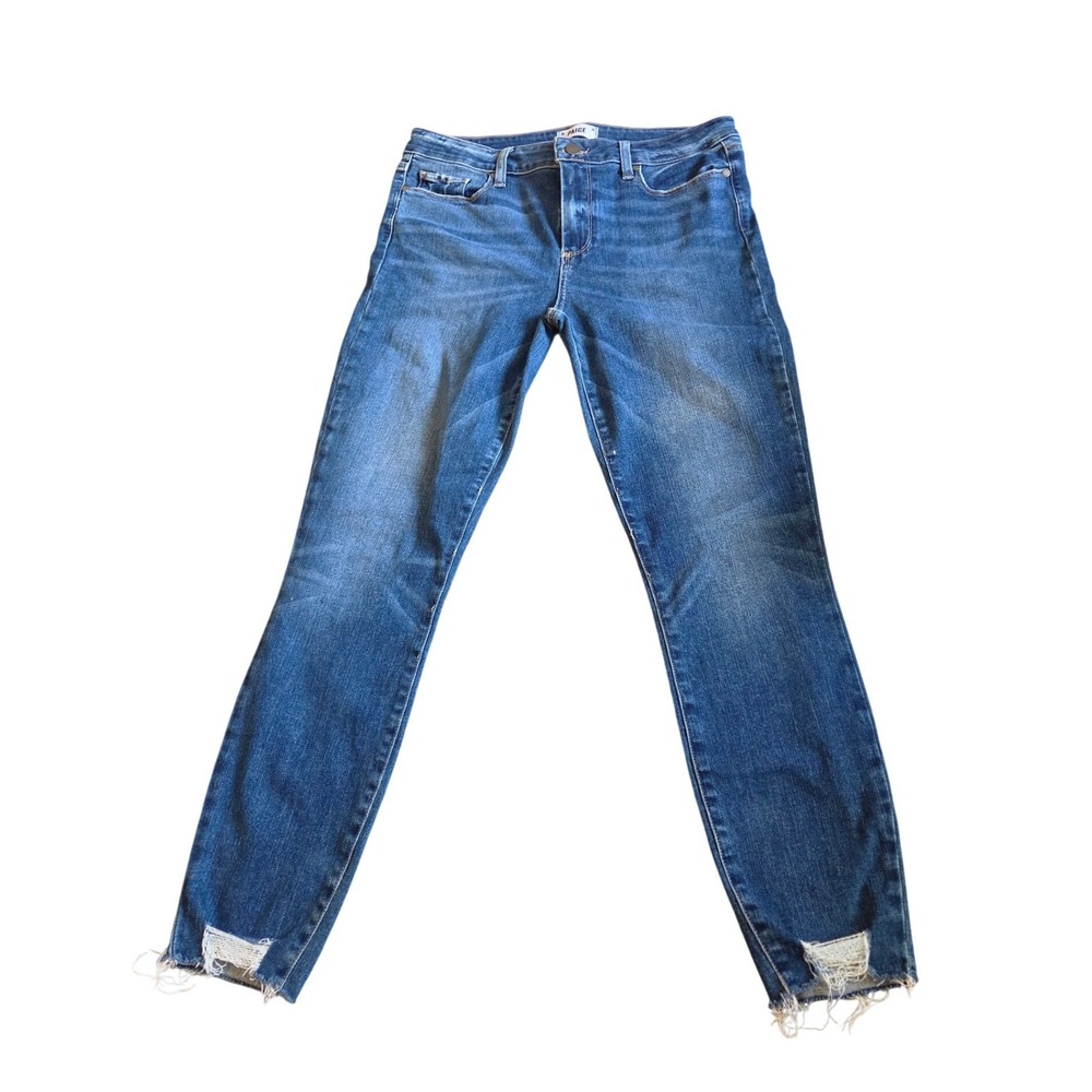 Paige Womens Medium Wash Straight Leg Denim Jeans Size 31